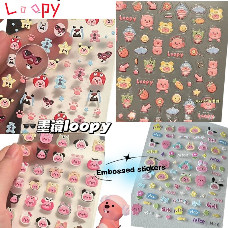 Model Kit Accessories - Loopy 3D embossed sticker, transparent DIY