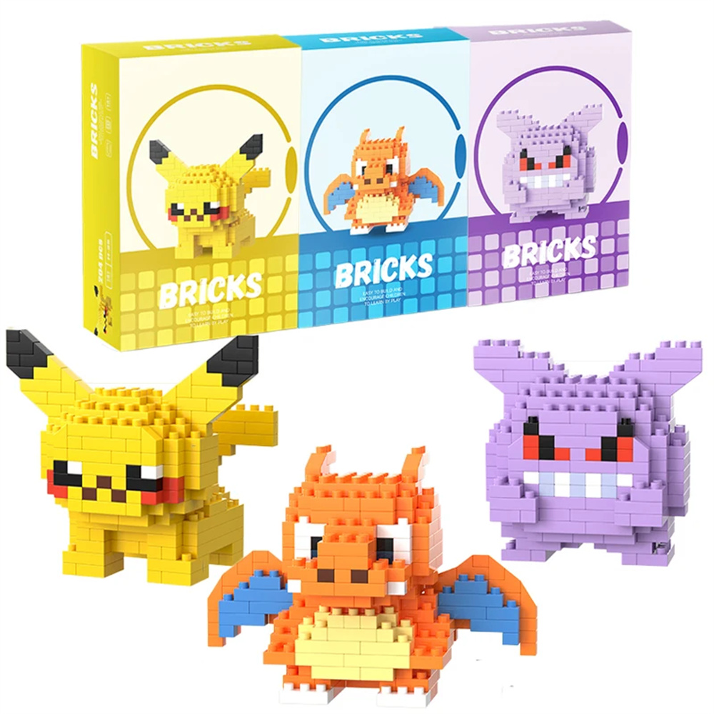 Model Kit Manual - Pokemon Micro Building Blocks Pikachu Dragonite