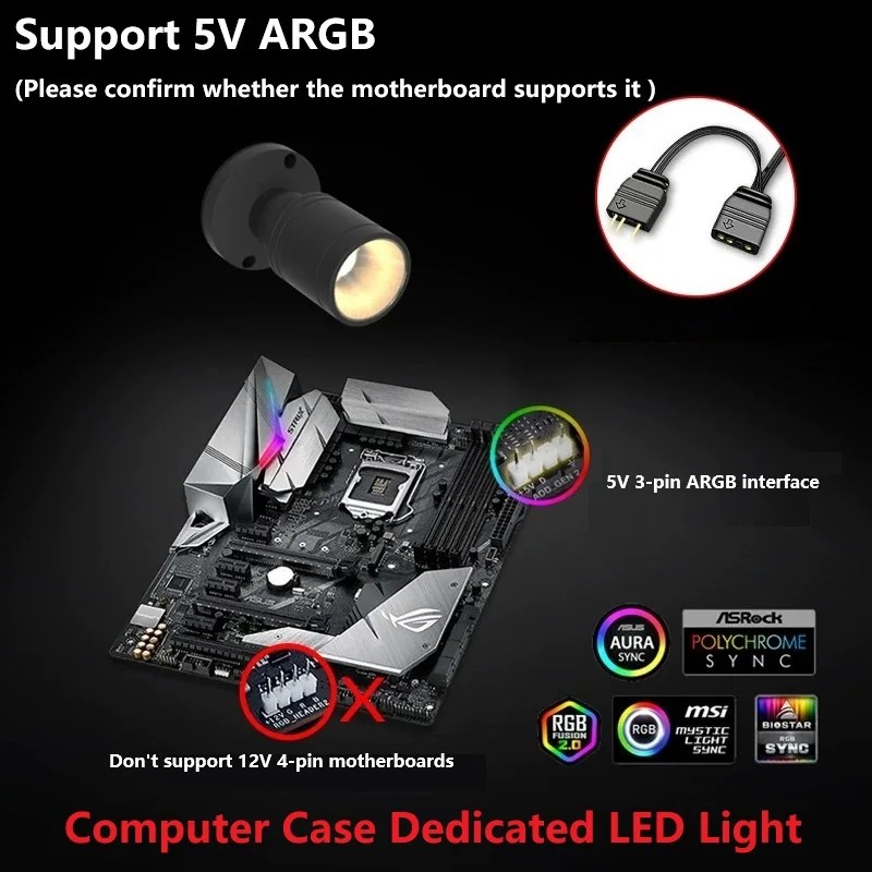 QITU 1W 3W ARGB 5V 3Pin Header - Model Kit Display Case 评论和价格