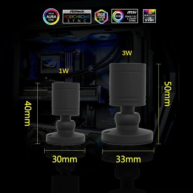 QITU 1W 3W ARGB 5V 3Pin Header - Model Kit Display Case 评论和价格