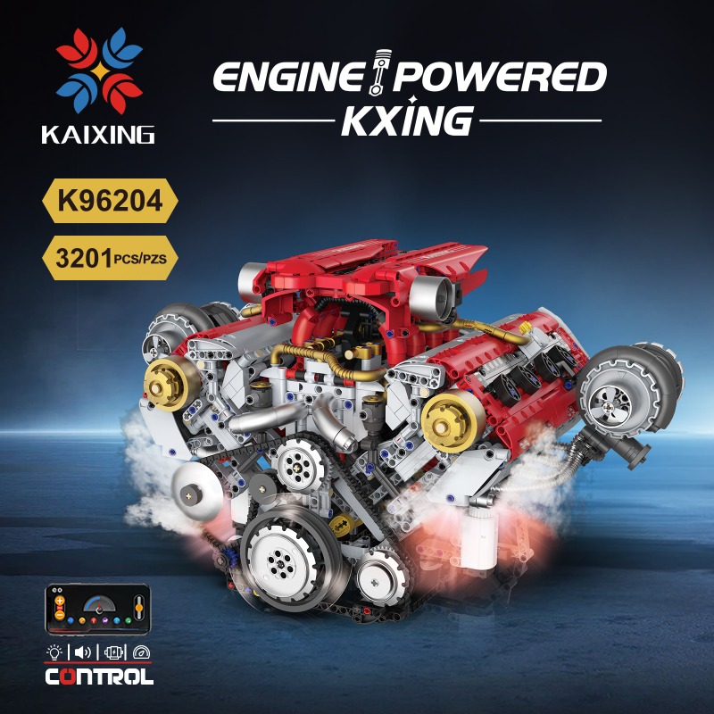 Motorized V8 Engine 3201Pcs Bu - Model Kit V8 Engine 评论和价格