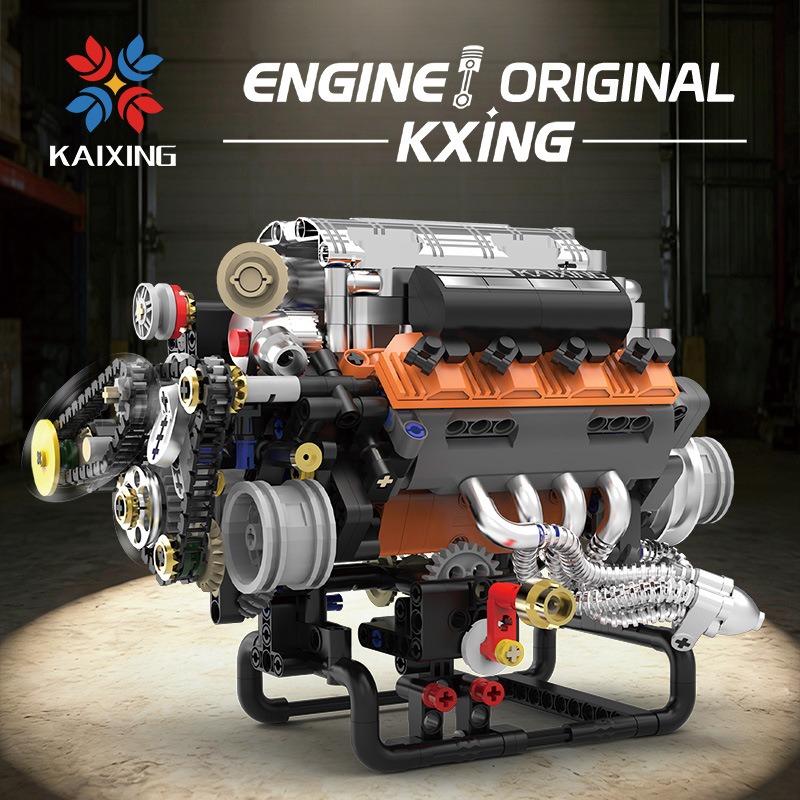 K96215 767PCS V8 Engine Model  - Model Kit V8 Engine 评论和价格