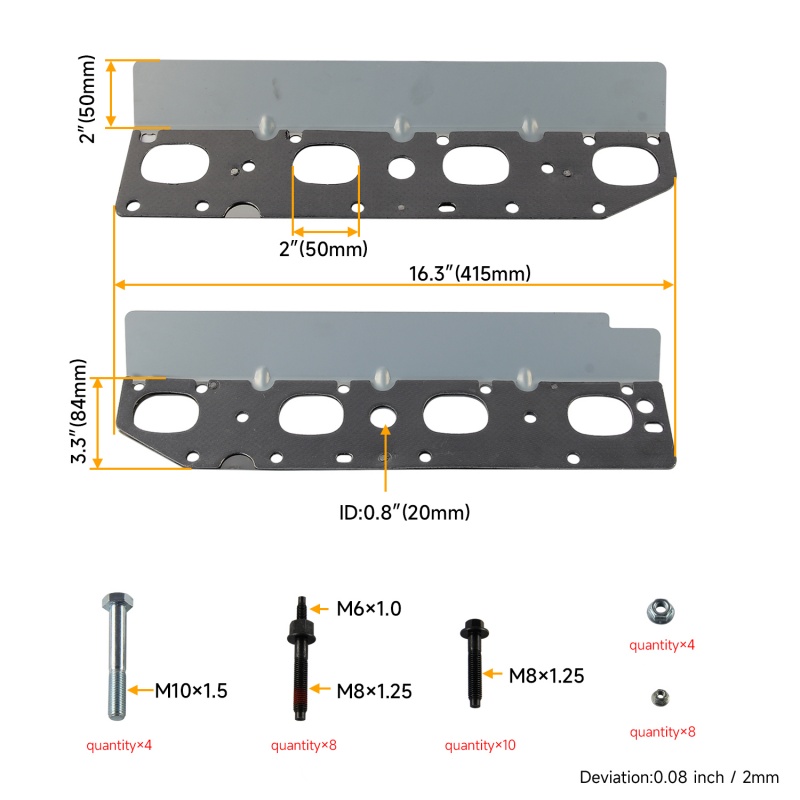 57073 Exhaust Manifold Hardwar - Model Kit V8 Engine 评论和价格