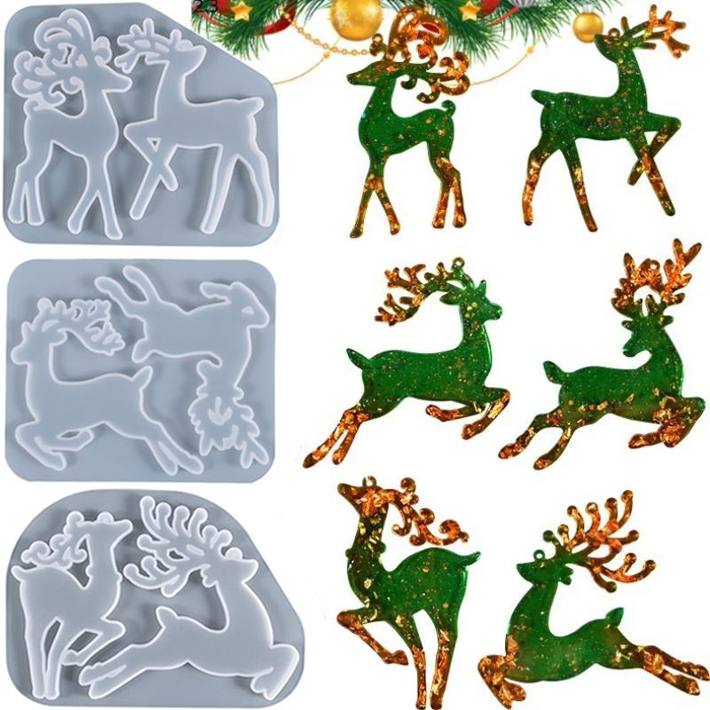 Christmas Elk Epoxy Resin Mold - Model Kit Varnish 评论和价格