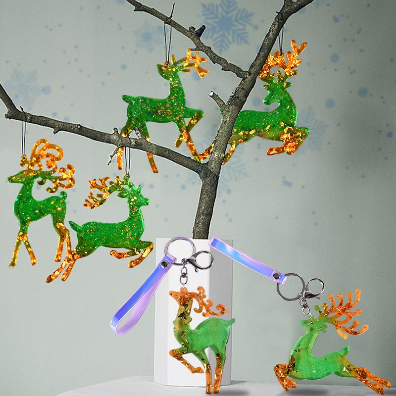 Christmas Elk Epoxy Resin Mold - Model Kit Varnish 评论和价格