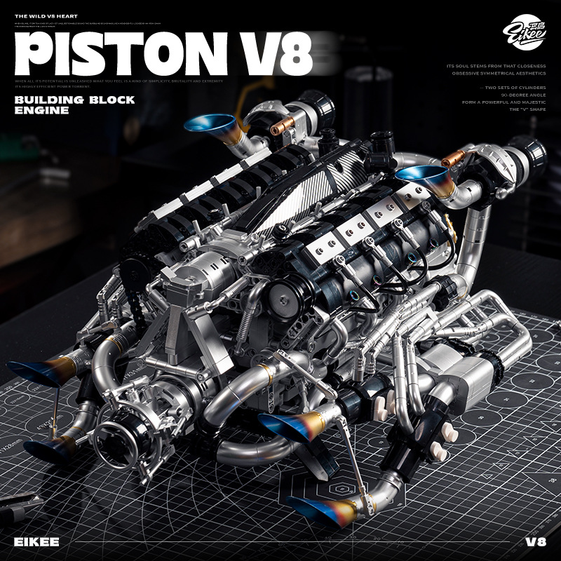 Technical Supercar V8 Engine B - Model Kit V8 Engine 评论和价格