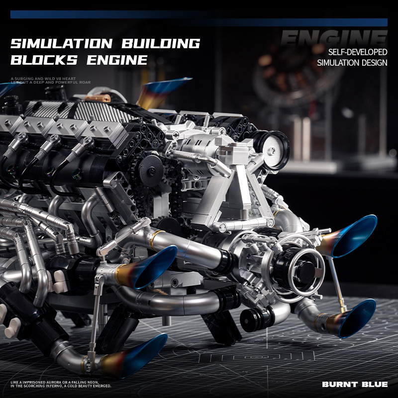 Technical Supercar V8 Engine B - Model Kit V8 Engine 评论和价格
