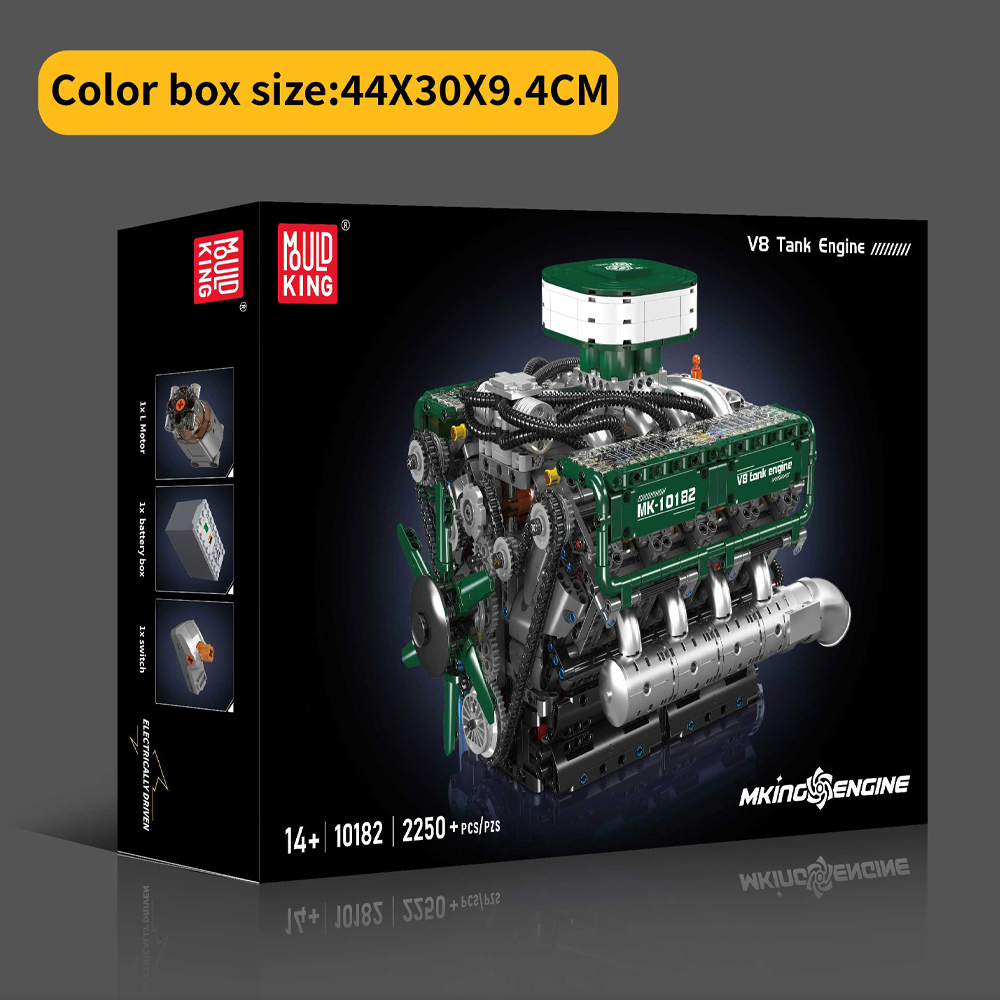 Mould King 10182 V8 Tank Engin - Model Kit V8 Engine 评论和价格