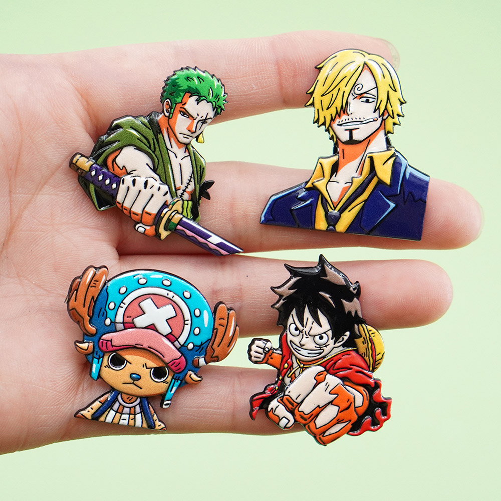 4Pcs Cartoon ONE PIECE Luffy B - Model Kit One Piece Bandai 评论和价格