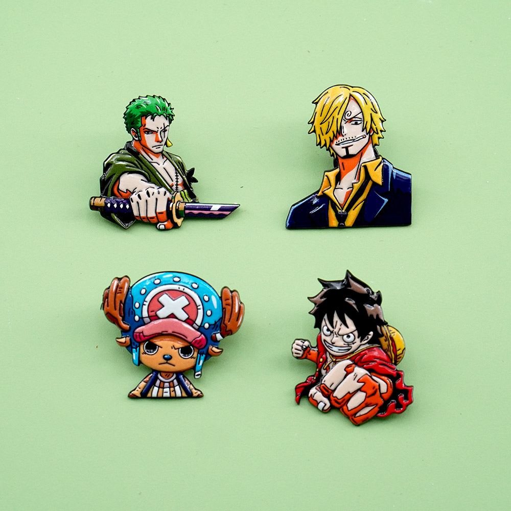 4Pcs Cartoon ONE PIECE Luffy B - Model Kit One Piece Bandai 评论和价格