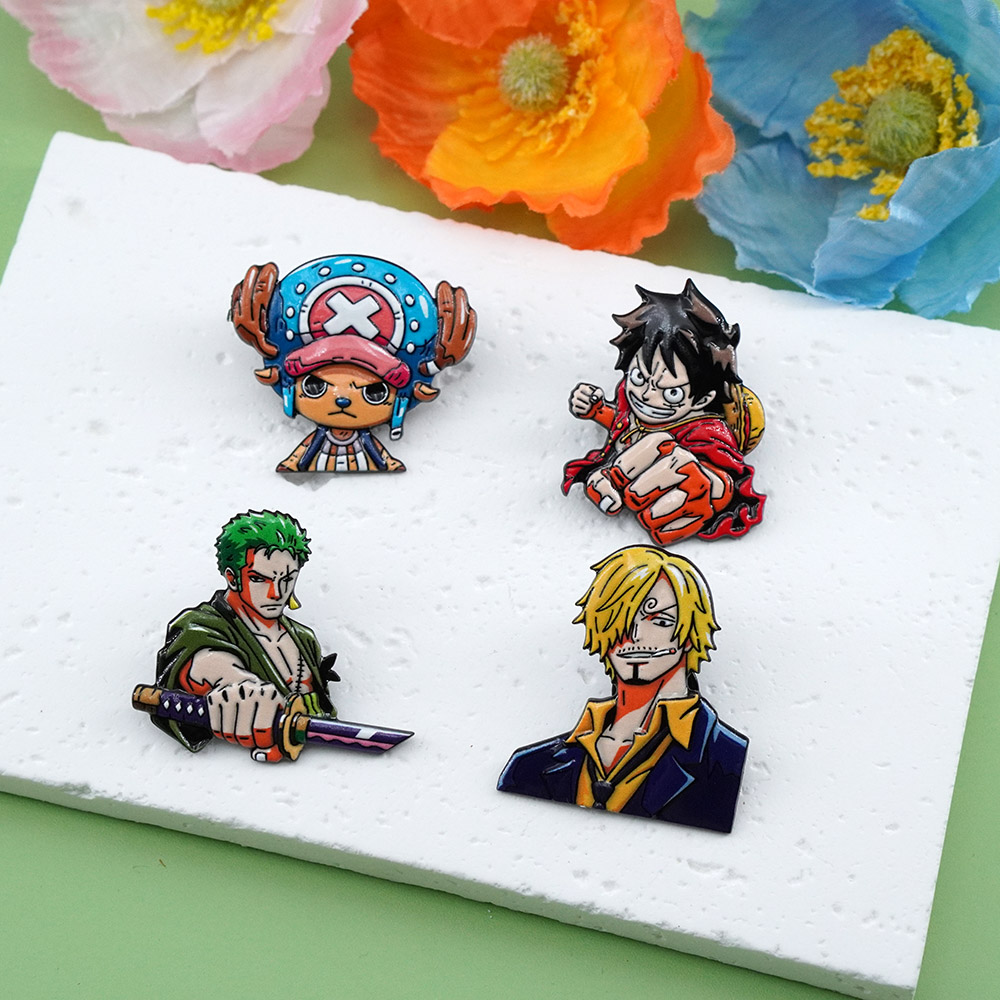 4Pcs Cartoon ONE PIECE Luffy B - Model Kit One Piece Bandai 评论和价格