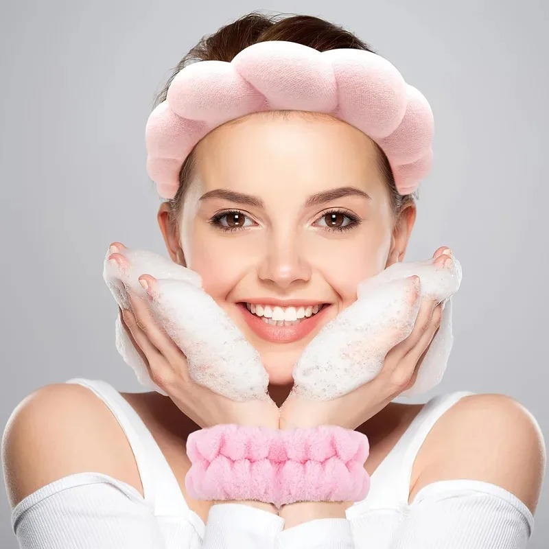 3PCS Twisted Foam Hair Band Se - Wash Effect Set 评论和价格
