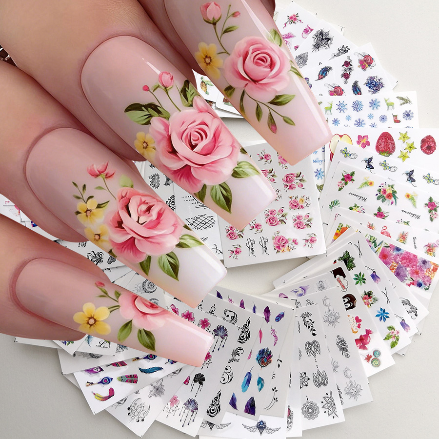 48 Pieces of Nail Art Stickers - Waterslide Decal Paper 评论和价格