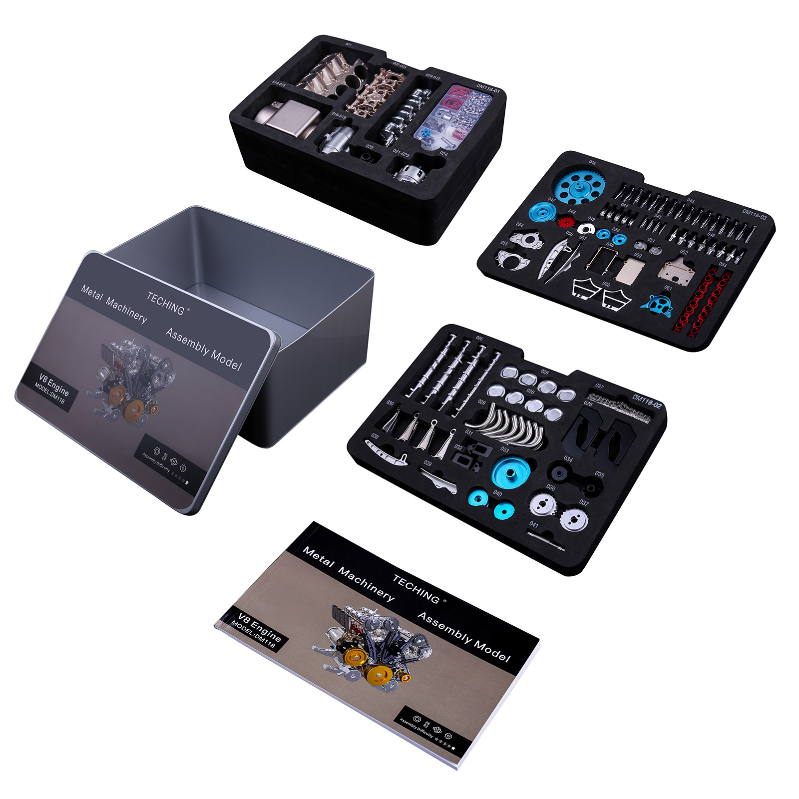 500+Pcs DIY V8 Engine Model Me - Model Kit V8 Engine 评论和价格