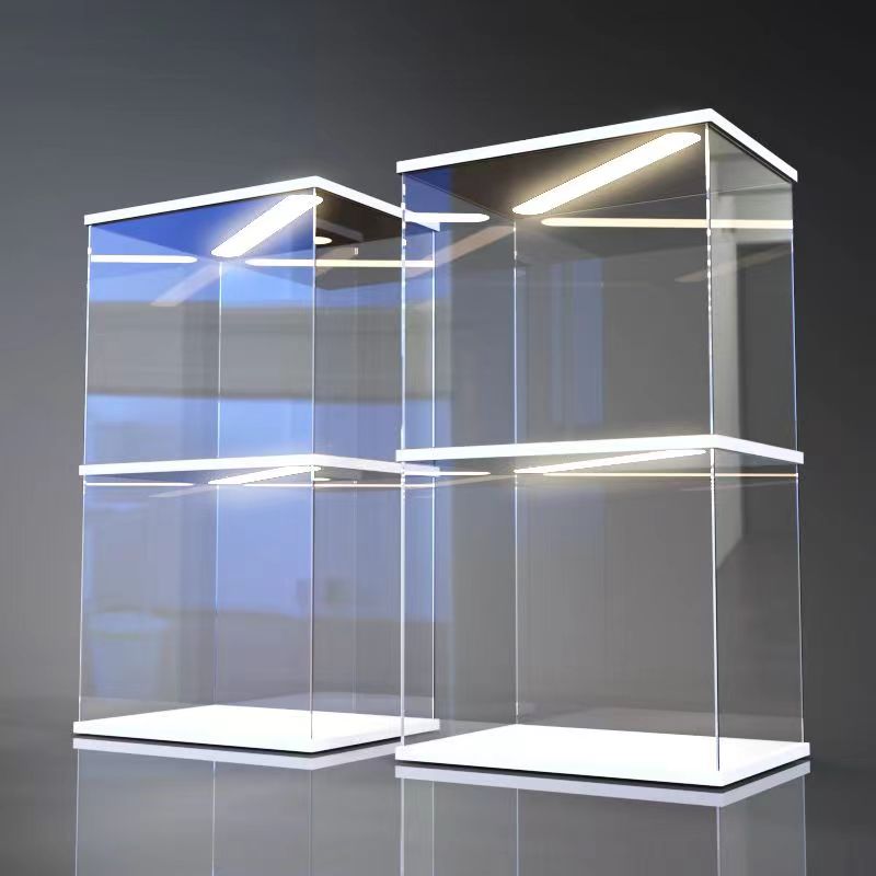 Premium White Chevron Display  - Model Kit Display Case 评论和价格