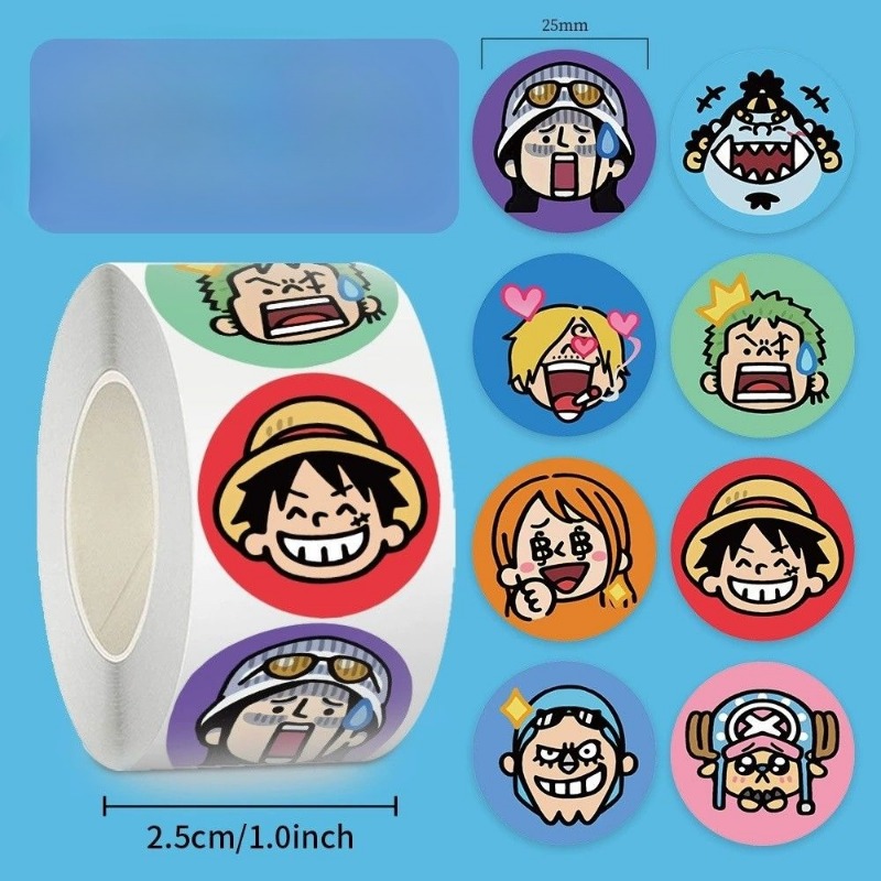 500 stickers/roll One Piece St - Model Kit One Piece Bandai 评论和价格