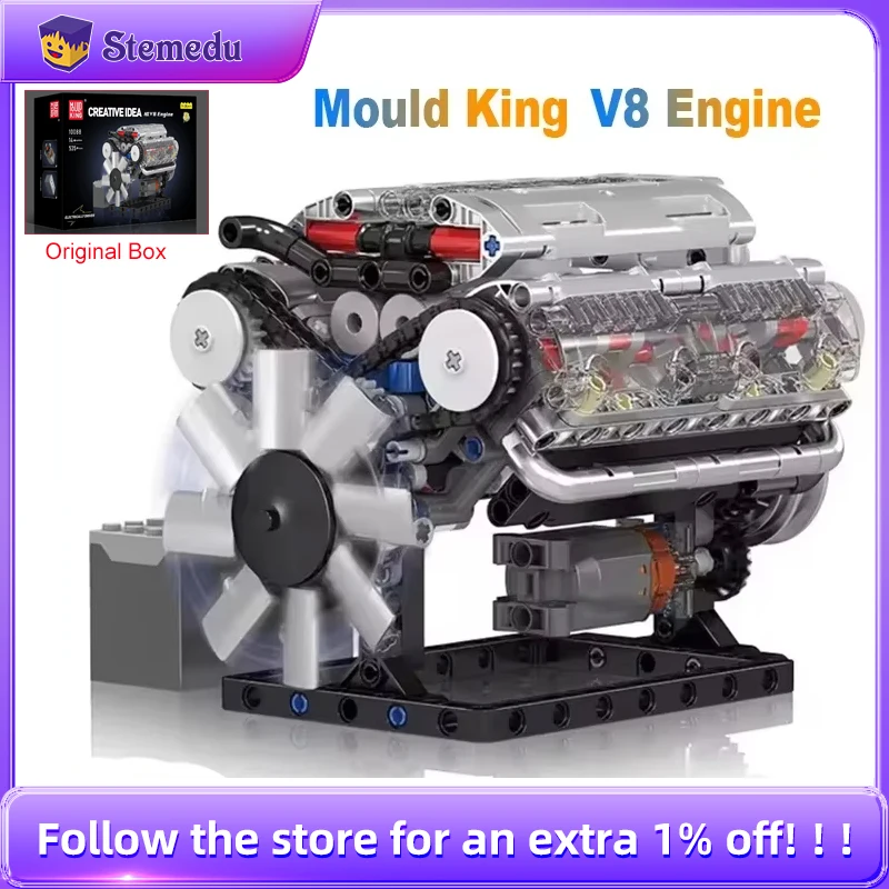 Mould King V8 Engine Building  - Model Kit V8 Engine 评论和价格