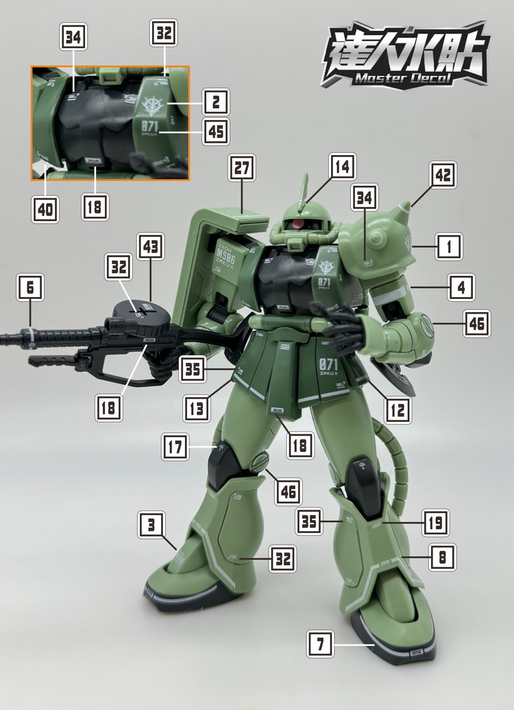 Master Decal H028 Fluorescent  - Model Kit Gundam Wing 评论和价格