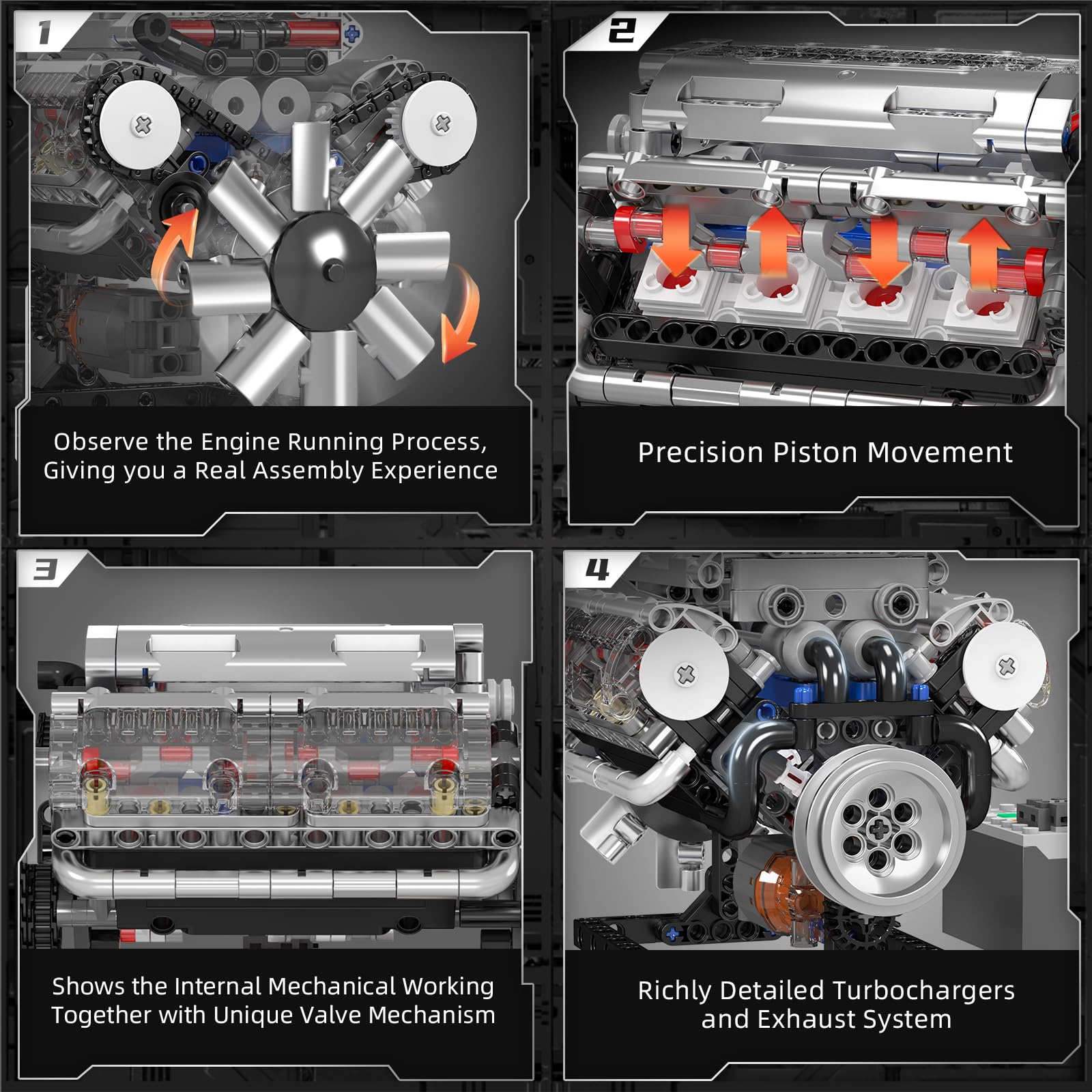 Mould King 10088 V8 Engine Bui - Model Kit V8 Engine 评论和价格