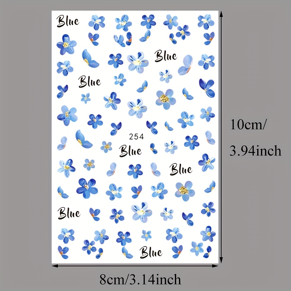 2 pcs 3D Blue Water Color Flow - Waterslide Decal Paper 评论和价格