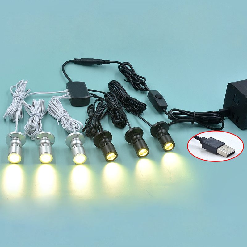 Dimmable USB 5V 1W LED Spot Li - Model Kit Display Case 评论和价格