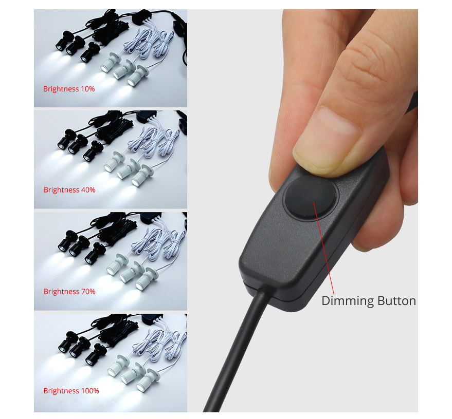 Dimmable USB 5V 1W LED Spot Li - Model Kit Display Case 评论和价格