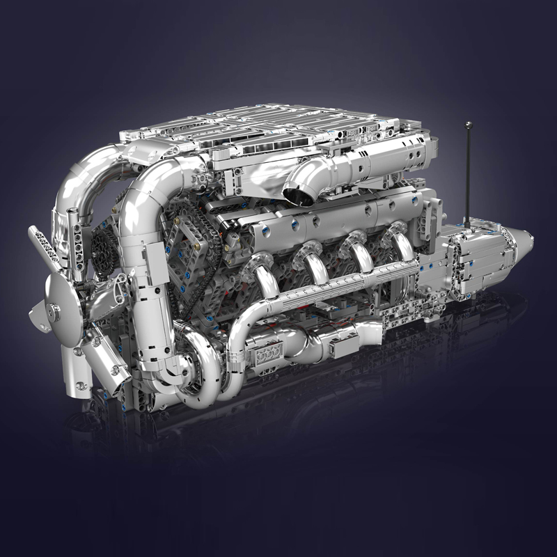 Mould King 10168 V8 Twin Turbo - Model Kit V8 Engine 评论和价格