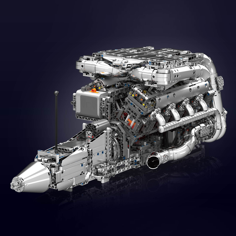 Mould King 10168 V8 Twin Turbo - Model Kit V8 Engine 评论和价格
