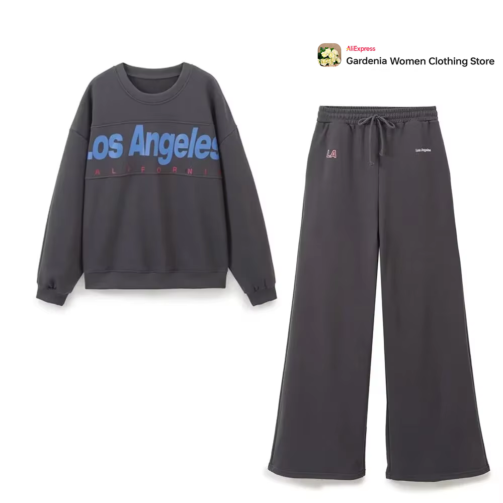 Women Dark Gray Sports Suit Jo - Wash Effect Set 评论和价格